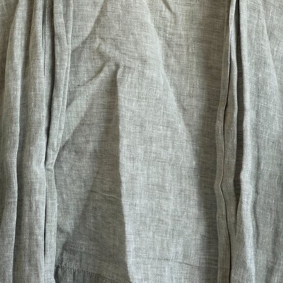 Flax Womens Linen Crop Cardigan Jacket Medium Gray Open Front Lightweight Casual - Picture 2 of 8